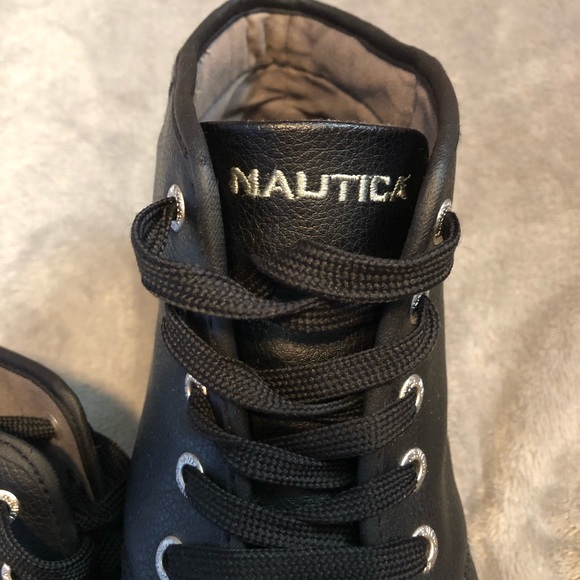 Men’s Nautical black leather shoes size 8.5 - Picture 4 of 10